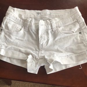 Jean white denim shorts